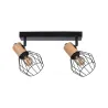 Spots Lanka max. 2x20W E14 230V Noir/bois