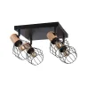 Spots Lanka max. 4x20W E14 230V Noir/bois