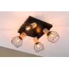 Spots Lanka max. 4x20W E14 230V Noir/bois