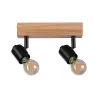 Spots Arvid max. 2x20W E27 230V Noir/bois