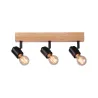 Spots Arvid max. 3x20W E27 230V Noir/bois
