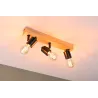 Spots Arvid max. 3x20W E27 230V Noir/bois
