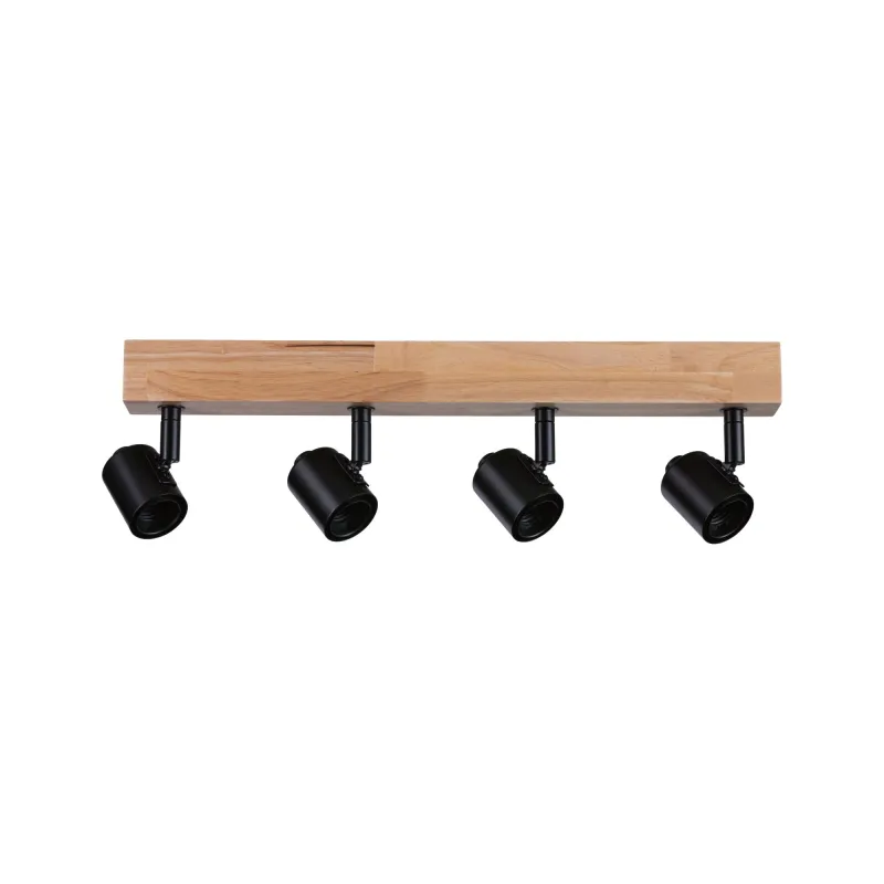 Spots Arvid max. 4x20W E27 230V Noir/bois