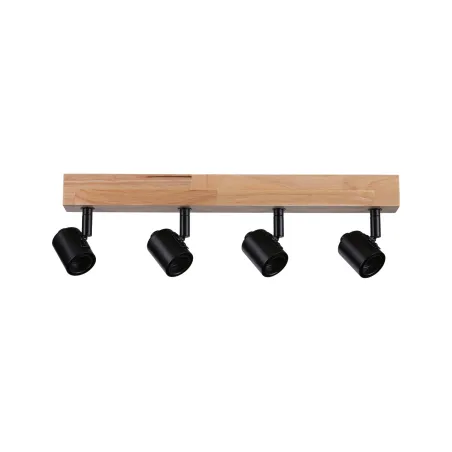 Spots Arvid max. 4x20W E27 230V Noir/bois