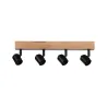 Spots Arvid max. 4x20W E27 230V Noir/bois