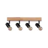 Spots Arvid max. 4x20W E27 230V Noir/bois