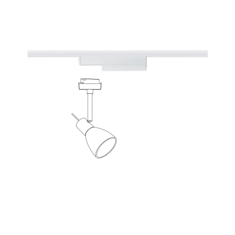 Adaptateur de Spot URail ZB 0-50W Blanc 230V plastique On/Off/grd