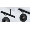 Support URail System 105mm Noir dépoli Métal