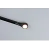 Bouchon URail LED 1x5,3W Noir dépoli 230V, métal gradable 2700K