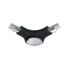 Connecteur en L URail LED 1x5,3W Noir dépoli 230V, métal gradable 2700K