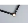 Connecteur en L URail LED 1x5,3W Noir dépoli 230V, métal gradable 2700K