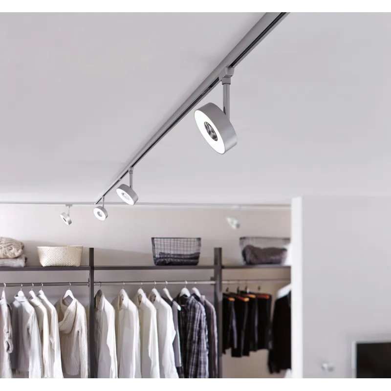 Spot URail Circle 1x5W 4000K Chrome dép /Chrome 230V Métal/plastique grd
