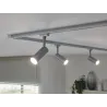 Spot URail Tubo 1x5W 4000K Chrome dép 230V métal non gradable