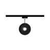 Spot URail Sphere 7,5W 4000K Noir dép /Chrome 230V plastique gradable