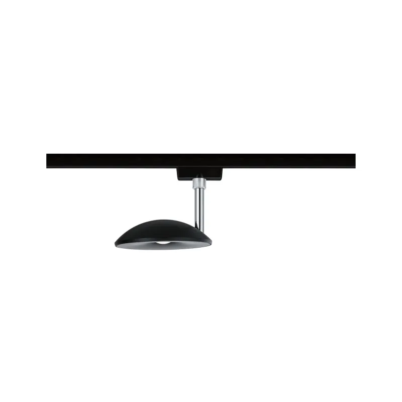 Spot URail Sphere 7,5W 4000K Noir dép /Chrome 230V plastique gradable