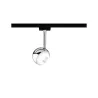 URail Spot Capsule II 6W 4000K Noir dép/Chrome 230V métal/Syn gradable