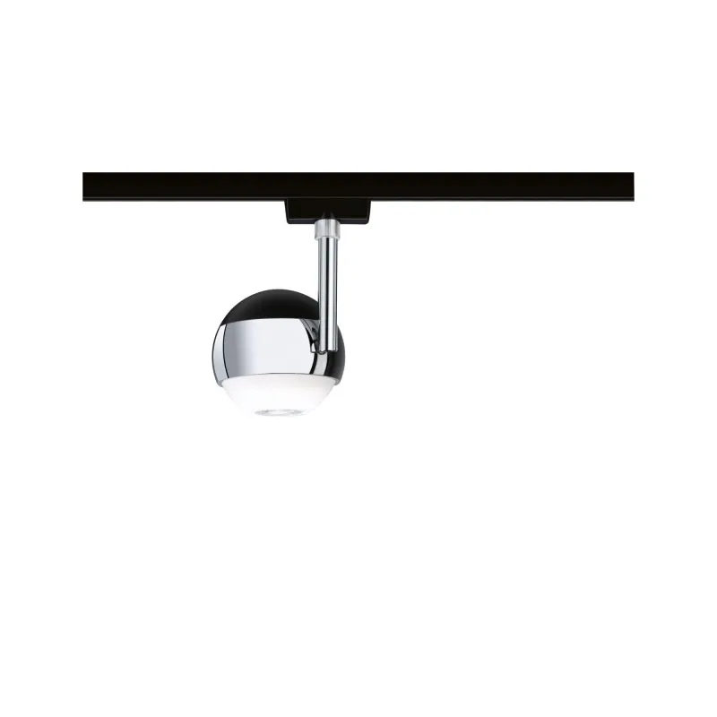 URail Spot Capsule II 6W 4000K Noir dép/Chrome 230V métal/Syn gradable