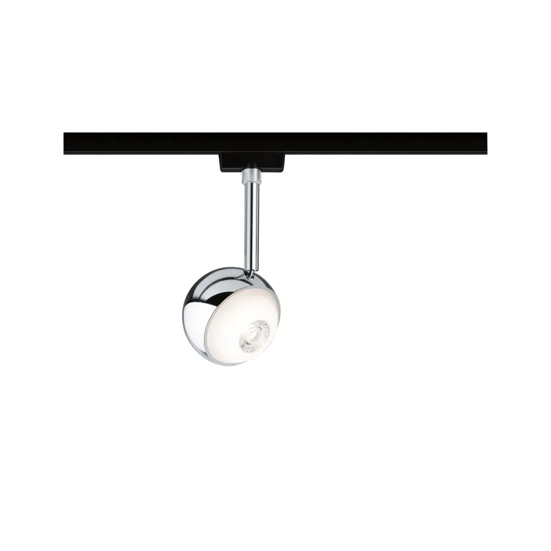 Spot URail Capsule II 6W 2700K Noir dép/Chrome 230V métal/Syn gradable