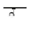 Spot URail Capsule II 6W 2700K Noir dép/Chrome 230V métal/Syn gradable