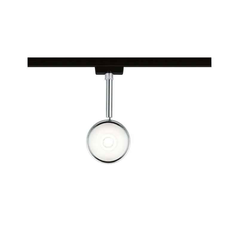 Spot URail Capsule II 6W 2700K Noir dép/Chrome 230V métal/Syn gradable