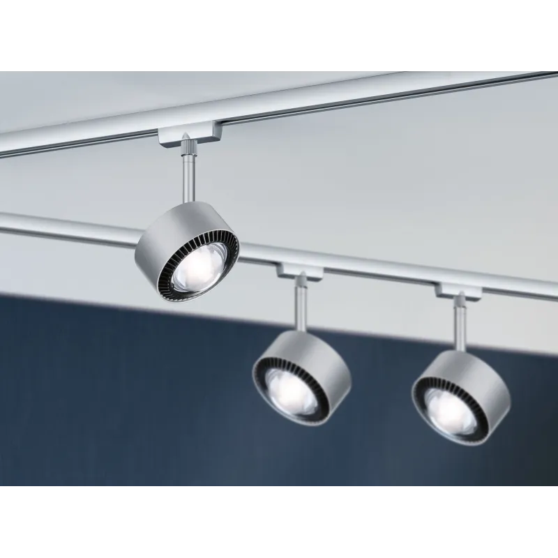 Spot URail Aldan 9W 4000K Chrome dép/ Noir 230V métal/plastique gradable