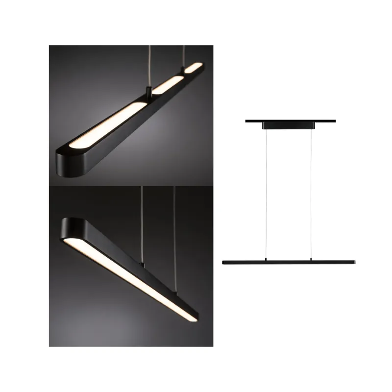Suspension URail Lento 42W Noir dép 230 V, métal gradable
