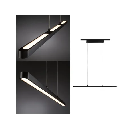 Suspension URail Lento 42W Noir dép 230 V, métal gradable