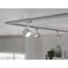 Spot URail Muri 1x4W Chr dép 230V mét/verre 3000K Non-grd