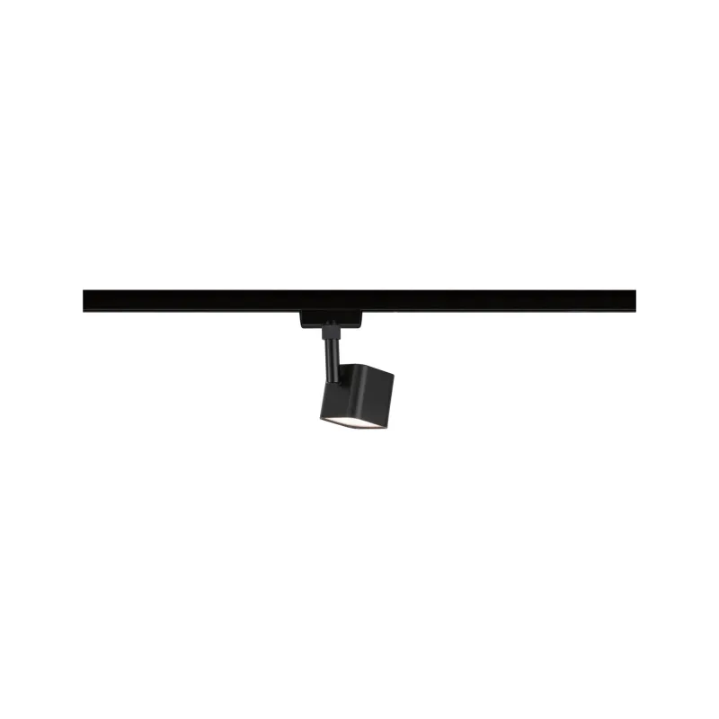 Spot URail Muri 1x4W Noir dép 230V mét/verre 3000K Non-grd