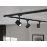 Spot URail Limba 1x4W Noir dép 230V mét/verre 3000K Non-grd