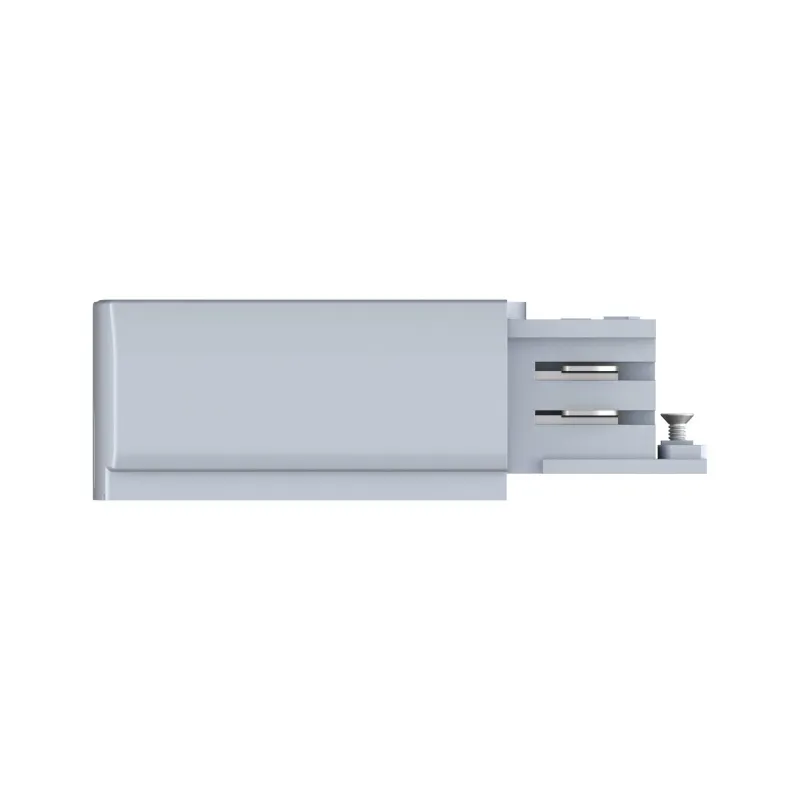 End Feed ProRail3 droite Argent 230V métal/plastique 3 phases