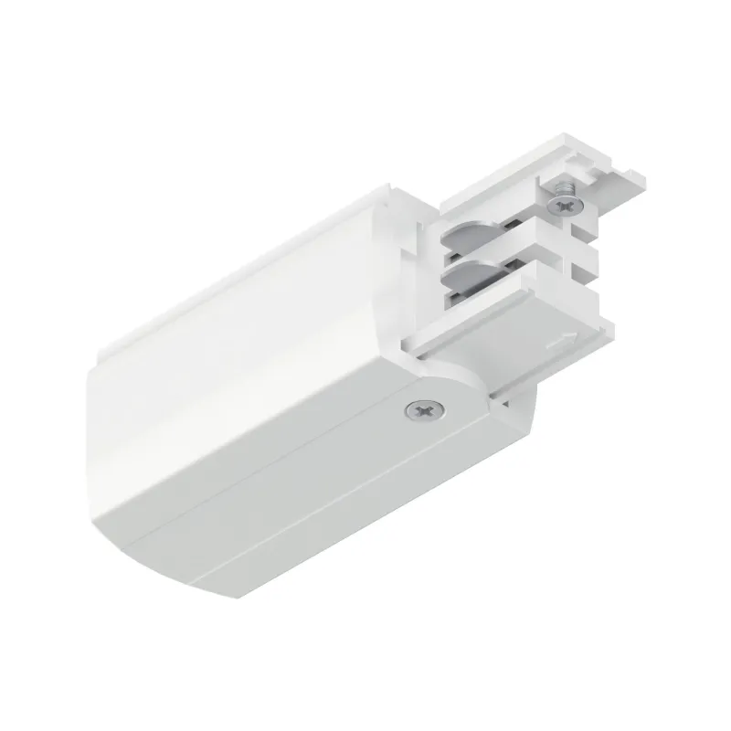 End Feed ProRail3 droite Blanc 230V métal/plastique 3 phases