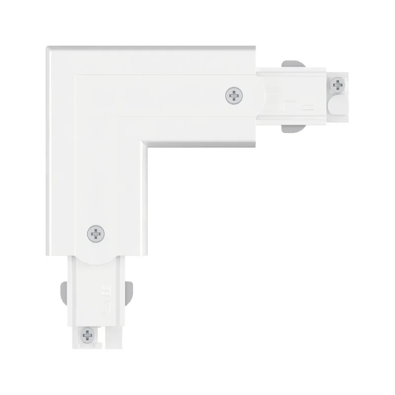 Connecteur en L ProRail3 Terre ext Blanc 230V métal/plastique 3 phases