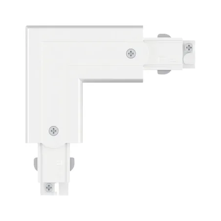 Connecteur en L ProRail3 Terre ext Blanc 230V métal/plastique 3 phases