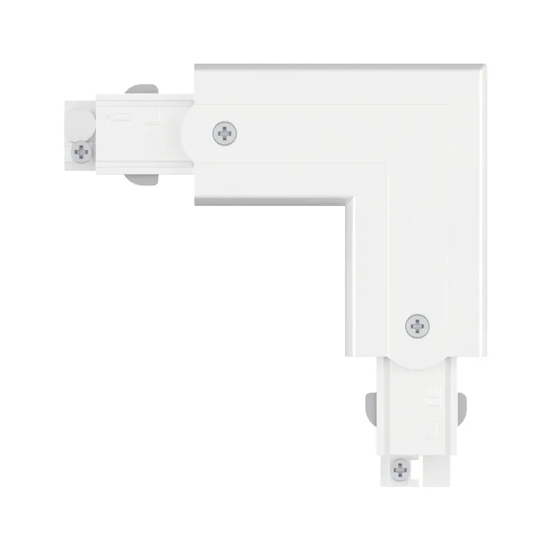 Connecteur en L ProRail3 Terre ext Blanc 230V métal/plastique 3 phases