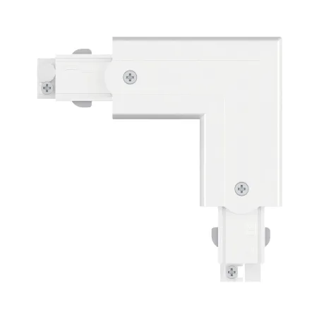 Connecteur en L ProRail3 Terre ext Blanc 230V métal/plastique 3 phases