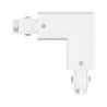 Connecteur en L ProRail3 Terre ext Blanc 230V métal/plastique 3 phases