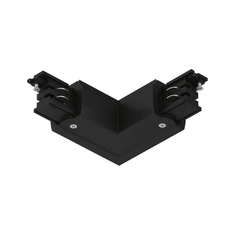 Connecteur en L ProRail3 Terre ext Noir 230V métal/plastique 3 phases