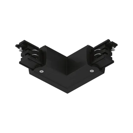 Connecteur en L ProRail3 Terre ext Noir 230V métal/plastique 3 phases