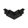 Connecteur en L ProRail3 Terre ext Noir 230V métal/plastique 3 phases