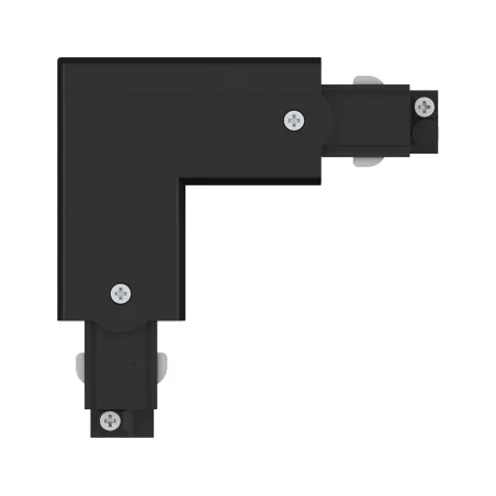 Connecteur en L ProRail3 Terre ext Noir 230V métal/plastique 3 phases