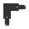 Connecteur en L ProRail3 Terre ext Noir 230V métal/plastique 3 phases