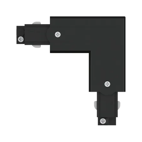Connecteur en L ProRail3 Terre ext Noir 230V métal/plastique 3 phases