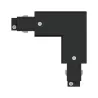 Connecteur en L ProRail3 Terre ext Noir 230V métal/plastique 3 phases