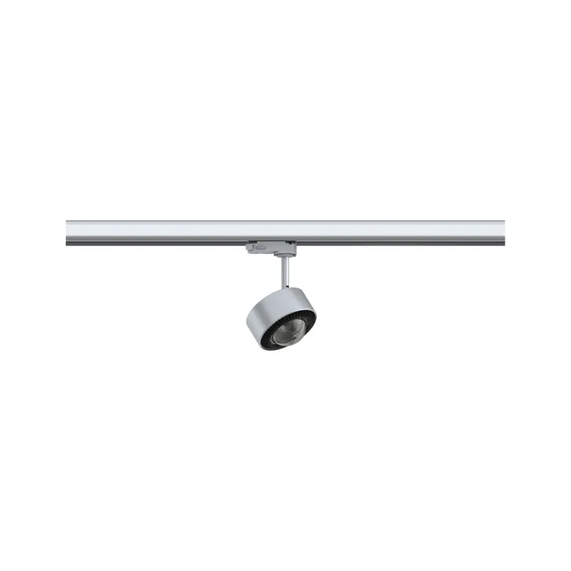 Spot ProRail3 Aldan 1x9W Argent/Noir 230V métal 3000K 3 phases dimmable