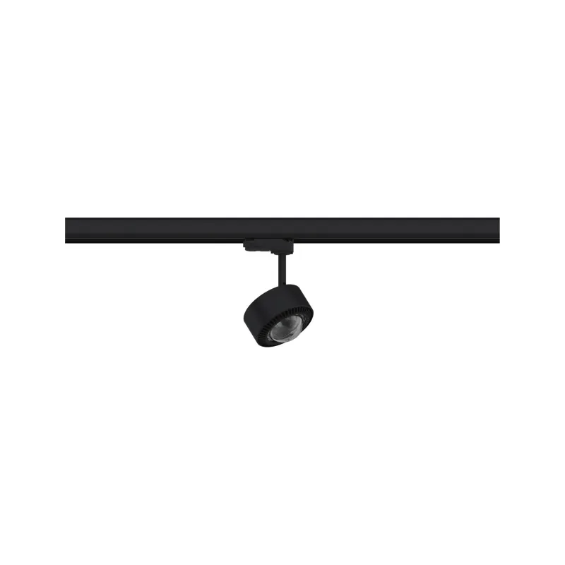 Spot ProRail3 Aldan 1x9W Noir/Chrome 230V métal 3000K 3 phases dimmable
