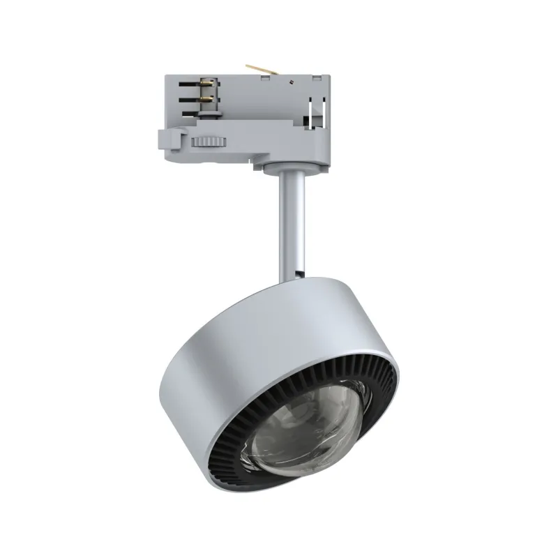 Spot ProRail3 Aldan 1x9W Argent/Noir 230V métal 4000K 3 phases dimmable