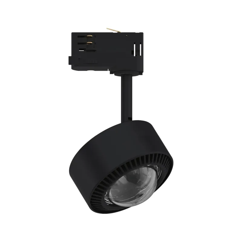 Spot ProRail3 Aldan 1x9W Noir/Chrome 230V métal 4000K 3 phases dimmable