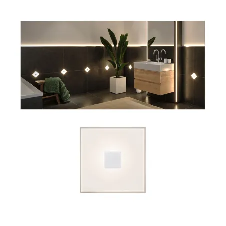 Extension LumiTiles Square 10x10cm 1x0,8W 2700K 12V Blanc Syn/Alu
