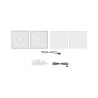 LumiTiles Basic Set Square 10x10cm 2x0,8W 2700K 12V Blanc Syn/Alu